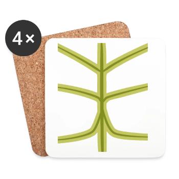 Tortue Ventre Paresseux DIY Costume Drôle Animal Hallowe - Dessous de verre (lot de 4) - blanc - Devant
