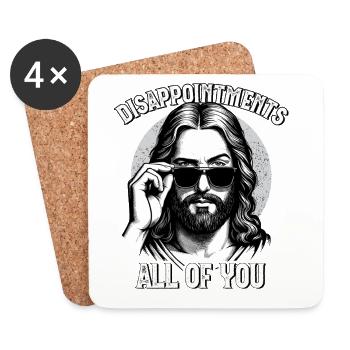 Jesus, Funny Jesus Christ, Catholic, Christian - Coasters (set of 4) - white - Front