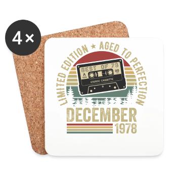 Dezember 1978 - Jahrestag Dezember 1978 - Untersetzer (4er-Set) - Weiß - Vorne