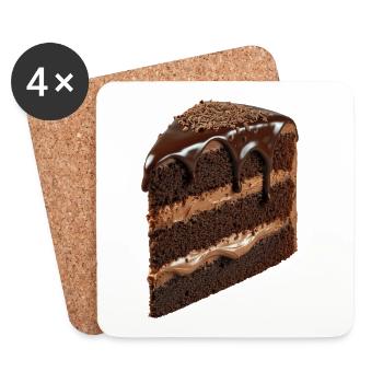 Gâteau - Dessous de verre (lot de 4) - blanc - Devant