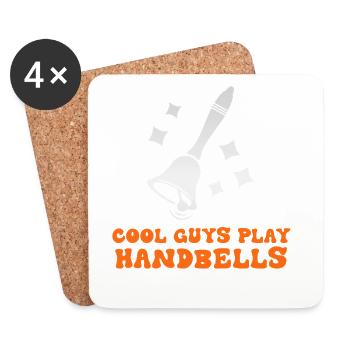 Coole Jungs spielen Handglocken - Untersetzer (4er-Set) - Weiß - Vorne