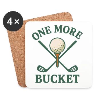 Ein weiterer Eimer Golfschläger Fun Design - Untersetzer (4er-Set) - Weiß - Vorne