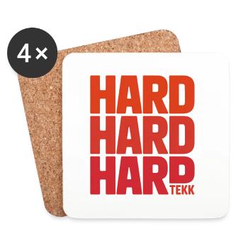 Hardtekk Tekke Ostdeutschland - Untersetzer (4er-Set) - Weiß - Vorne