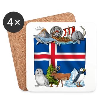 Iceland Pride - Coasters (set of 4) - white - Front