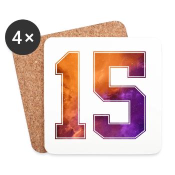 NON. 15 NUMÉRO 15 COLLÈGE 15E ANNIVERSAIRE - Dessous de verre (lot de 4) - blanc - Devant
