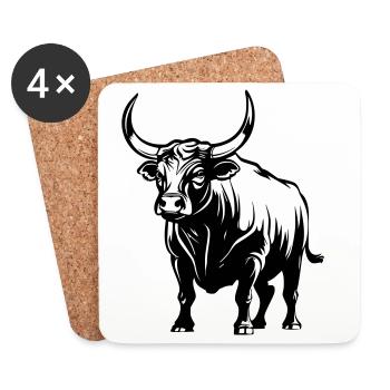 Bull - Coasters (set of 4) - white - Front