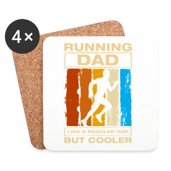 Running Dad Funny Running Jogging Runner - Coasters (set of 4) - white - Front