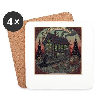 Horror Weihnachten Kringle Fabrik Wichtel Monster  - Untersetzer (4er-Set) - Weiß - Vorne