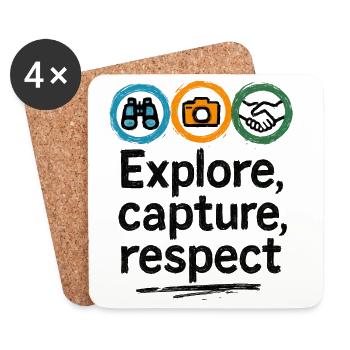 Urbex - Urban Exploration - Coasters (set of 4) - white - Front