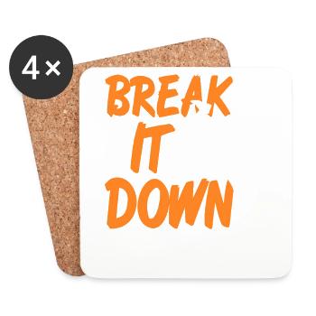 Break It Down Rhythm Motion Dance Power - Untersetzer (4er-Set) - Weiß - Vorne
