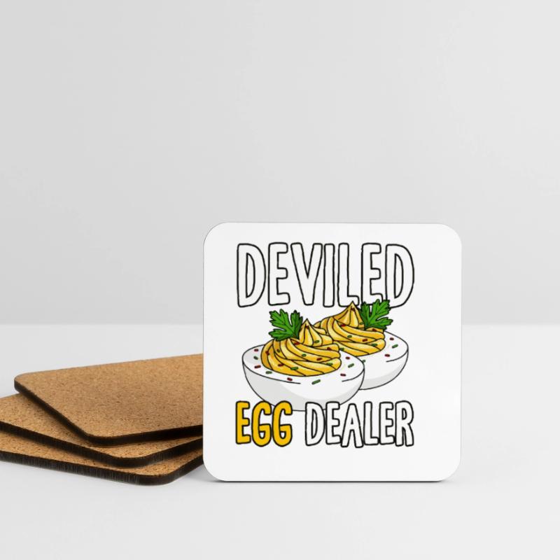 Funny Deviled Eggs Costume Deviled Egg Dad Coasters (set of 4)