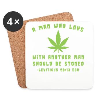Green freedom and diversity - Coasters (set of 4) - white - Front