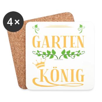 Garden Gardener Gardening Gardening Gardening Gardening - Coasters (set of 4) - white - Front