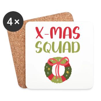 X-Mas Squad - Coasters (set of 4) - white - Front