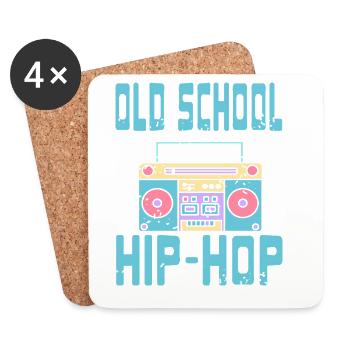 Classic Vibe Beat Rhythm Retro Boombox Culture - Untersetzer (4er-Set) - Weiß - Vorne