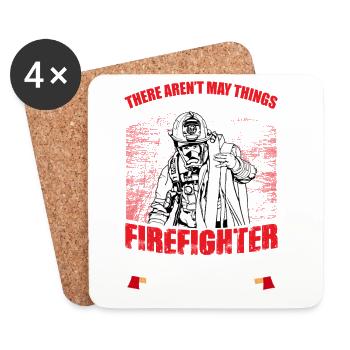 Fire Brigade Grandpa - Coasters (set of 4) - white - Front