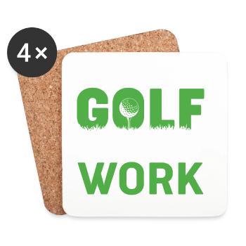 Golf - Untersetzer (4er-Set) - Weiß - Vorne