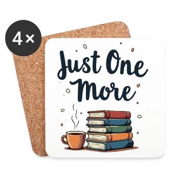 Juste un livre de lecture de plus Café - Dessous de verre (lot de 4) - blanc - Devant