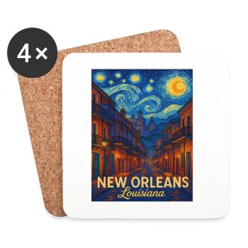 New Orleans Louisiana - Untersetzer (4er-Set) - Weiß - Vorne