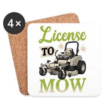 License To Mow - Coasters (set of 4) - white - Front