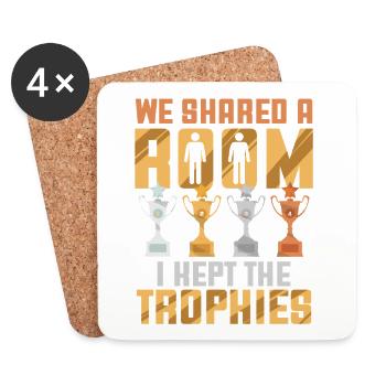 Sibling Rivalry Brother Sister - Coasters (set of 4) - white - Front