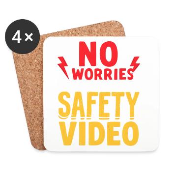 SafetyVideo Humour Dire - Dessous de verre (lot de 4) - blanc - Devant