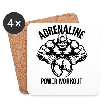 T-shirt d’entraînement Adrenaline Power - Dessous de verre (lot de 4) - blanc - Devant