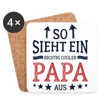 This is what a cool dad looks like Best Dad - Coasters (set of 4) - white - Front
