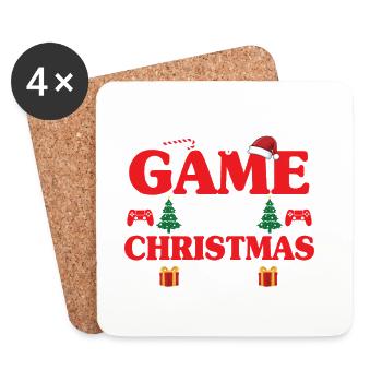 Ich habe mein Spiel für Heiligabend pausiert Gaming Gamer - Untersetzer (4er-Set) - Weiß - Vorne