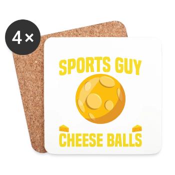 Costume de boule de fromage pour femmes Foodie Mix Cheese - Dessous de verre (lot de 4) - blanc - Devant