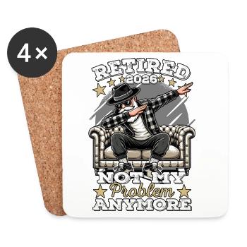 Pensioner 2026, Retirement Man, Retirement, Legend - Coasters (set of 4) - white - Front