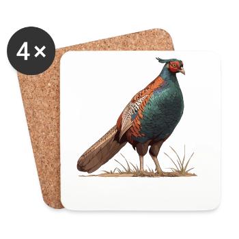 Pheasants Pheasant - Coasters (set of 4) - white - Front