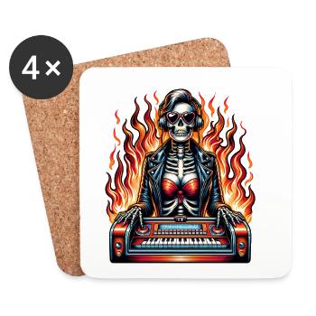 Rock and Roll Always and Forever Rockabilly 2025 - Coasters (set of 4) - white - Front