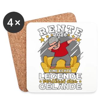 Retiree 2026 Retirement Retirement Legend Gift Idea - Coasters (set of 4) - white - Front