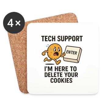 Tech Support I'm Here To Delete Your Cookies - Untersetzer (4er-Set) - Weiß - Vorne