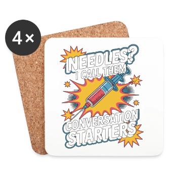 Dialysis Nurse Needles I Call Them Dialysis Worker - Untersetzer (4er-Set) - Weiß - Vorne