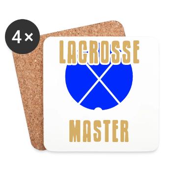Lacrosse Master Crossed Sticks Pro Level Pride - Coasters (set of 4) - white - Front