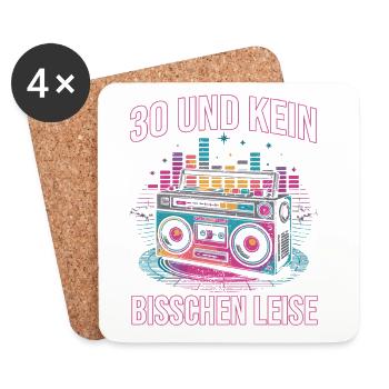 30 Und Kein Bisschen Leise - Untersetzer (4er-Set) - Weiß - Vorne