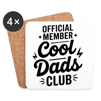 Official Member – Cool Dads Club - Untersetzer (4er-Set) - Weiß - Vorne