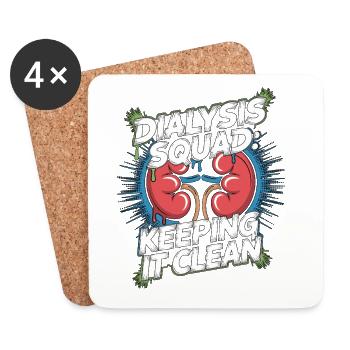 Dialysis Nurse Dialysis Squad Keeping Renal Care - Coasters (set of 4) - white - Front