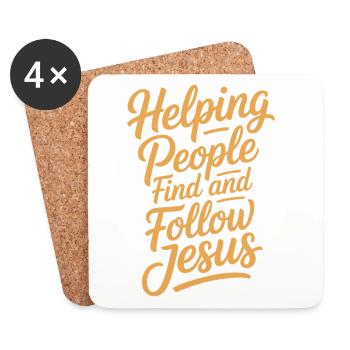 Helping People Find And Follow Jesus - Untersetzer (4er-Set) - Weiß - Vorne