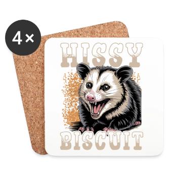 Funny Opossum - Coasters (set of 4) - white - Front