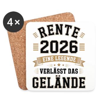 Retraite 2026 Une légende quitte le site - Dessous de verre (lot de 4) - blanc - Devant