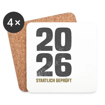 Staatlich Geprüfter Techniker - Untersetzer (4er-Set) - Weiß - Vorne