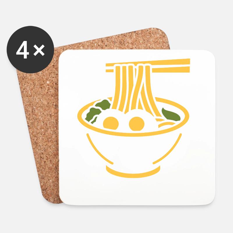 Ramen - Untersetzer (4er-Set) - Weiß