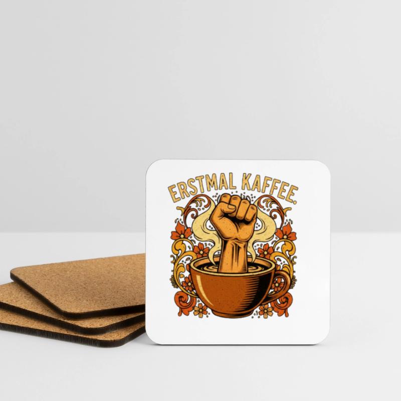 First Coffee Faust Statement Coasters (set of 4)