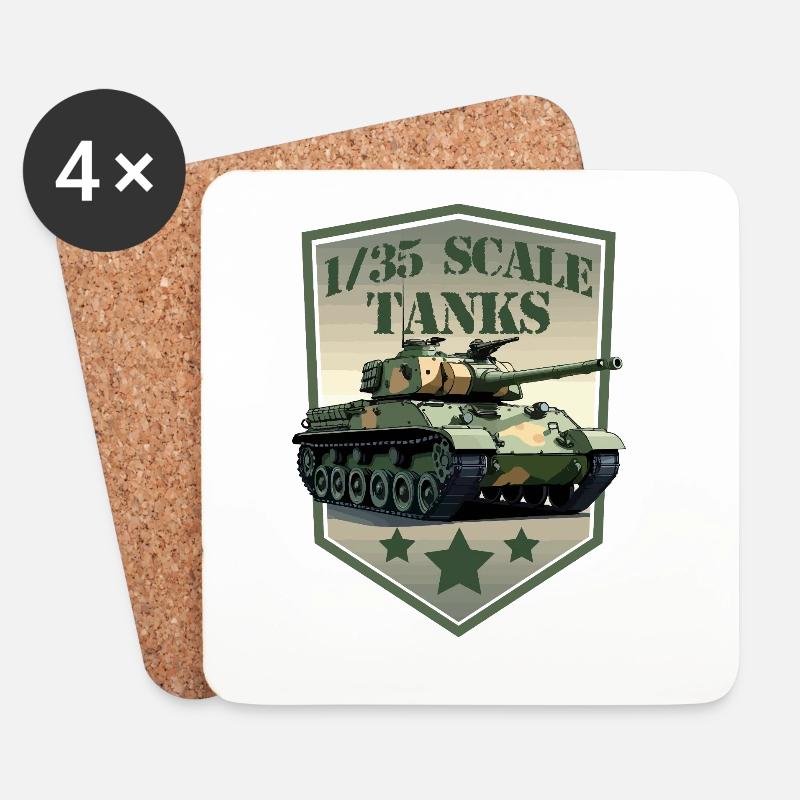 1/35 Scale Tanks Patch Shield - Coasters (set of 4) - white