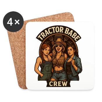 Tractor Babe Crew Women Farmers Pride - Coasters (set of 4) - white - Front