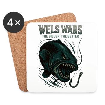 Wels Wars The Bigger The Better - Coasters (set of 4) - white - Front