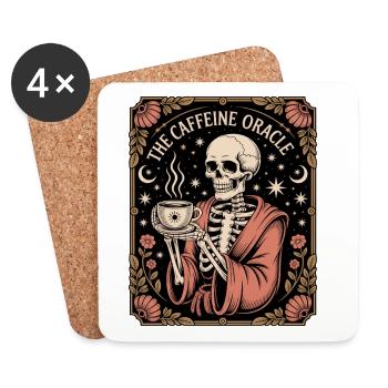 La caféine Oracle Skeleton Oracle Coffee - Dessous de verre (lot de 4) - blanc - Devant